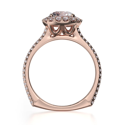 Michael M 18k Rose Gold Europa Engagement Ring