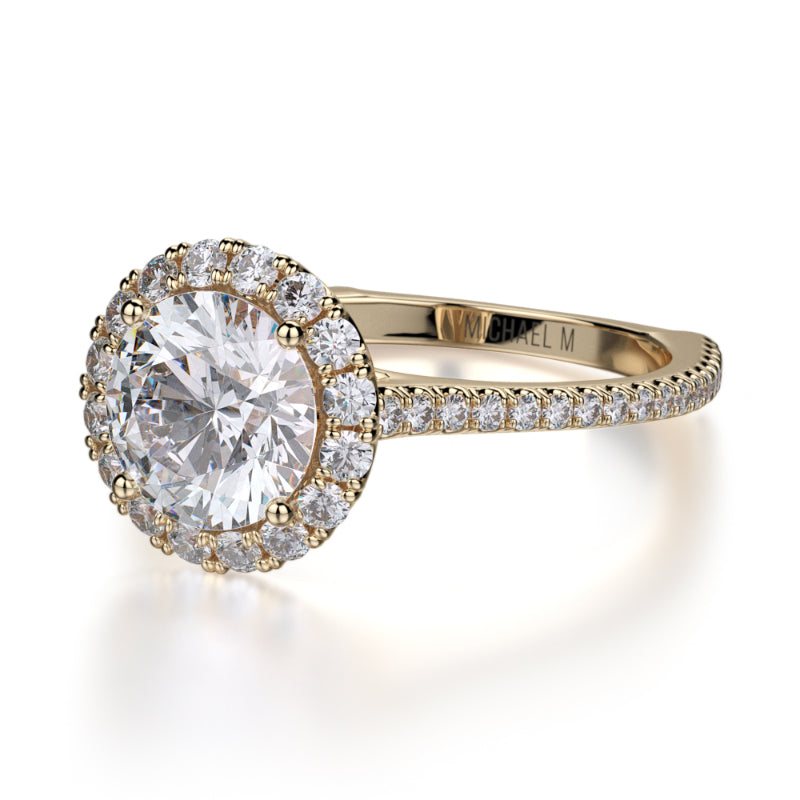 Michael M 18k Yellow Gold Europa Engagement Ring