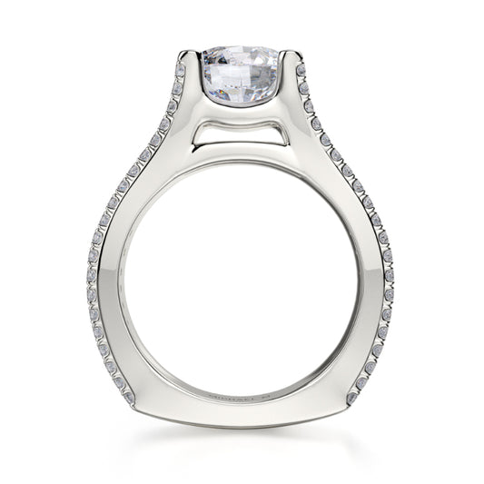Michael M 18k White Gold Strada Engagement Ring