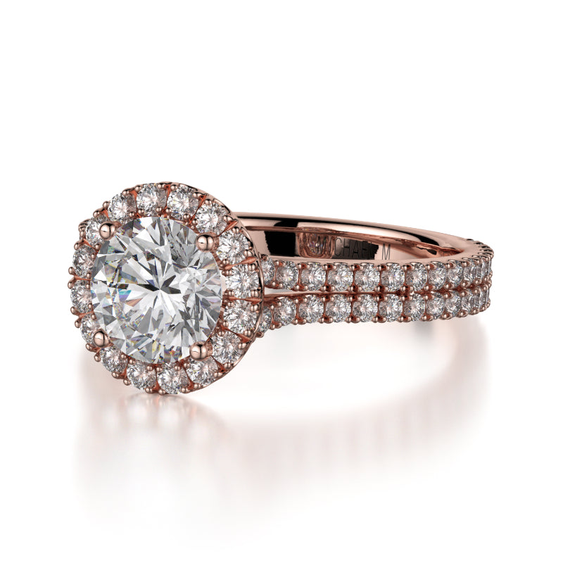Michael M 18k Rose Gold Europa Engagement Ring