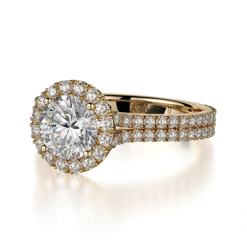 Michael M 18k Yellow Gold Europa Engagement Ring