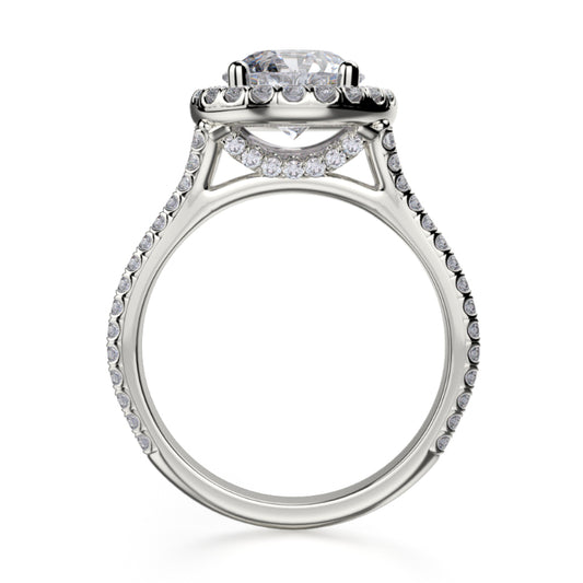 Michael M 18k White Gold Europa Engagement Ring