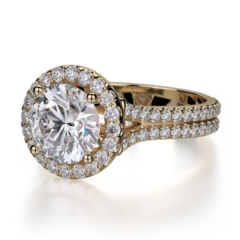 Michael M 18k Yellow Gold Europa Engagement Ring
