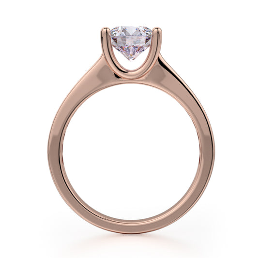Michael M 18k Rose Gold Love Engagement Ring