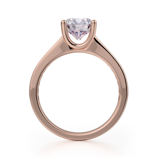 Michael M 18k Rose Gold Love Engagement Ring