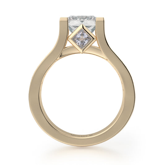 Michael M 18k Yellow Gold Princess Engagement Ring