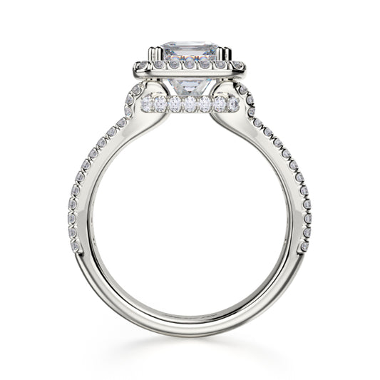Michael M 18k White Gold Princess Engagement Ring
