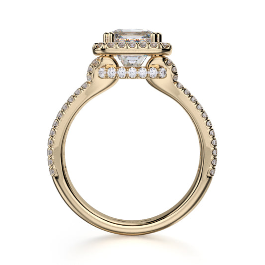 Michael M 18k Yellow Gold Princess Engagement Ring
