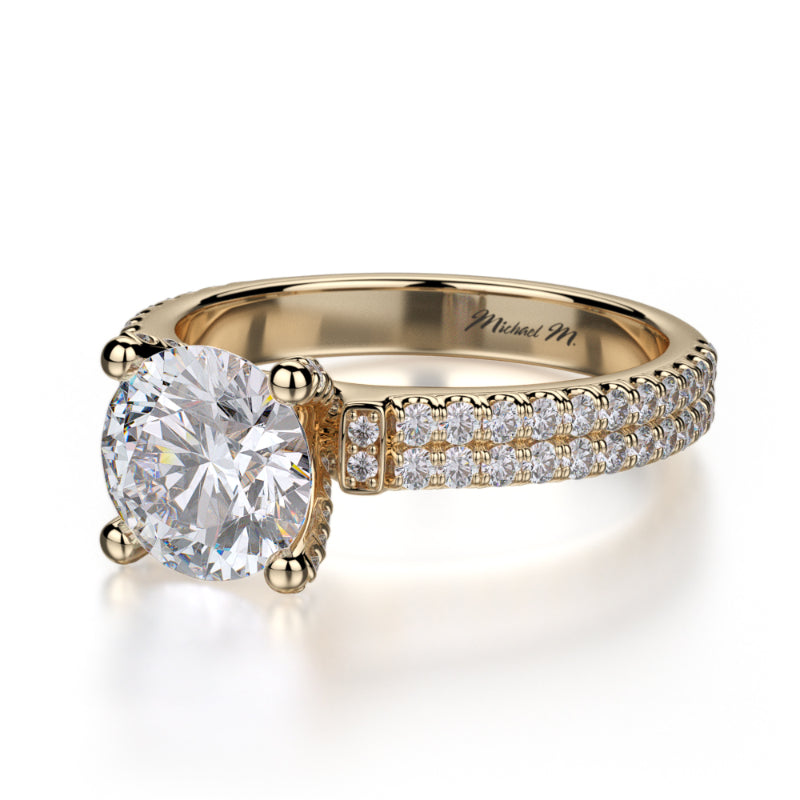 Michael M 18k Yellow Gold Europa Engagement Ring