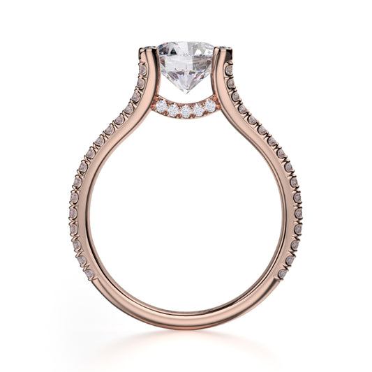 Michael M 18k Rose Gold Europa Engagement Ring