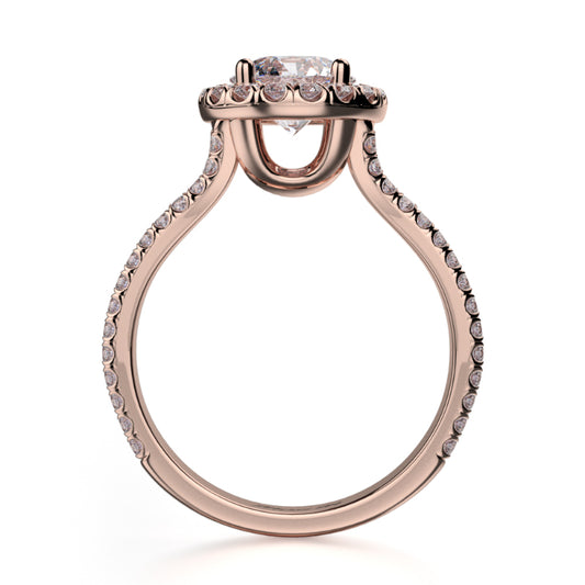 Michael M 18k Rose Gold Europa Engagement Ring