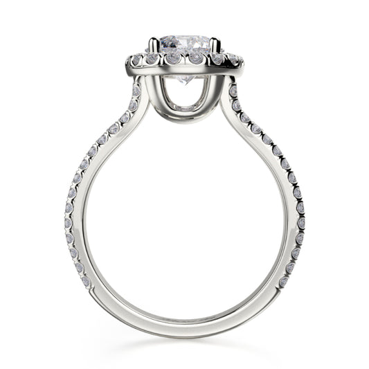 Michael M 18k White Gold Europa Engagement Ring