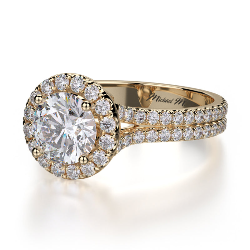 Michael M 18k Yellow Gold Europa Engagement Ring