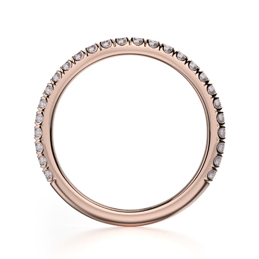 Michael M 18k Rose Gold Diamond Wedding Band