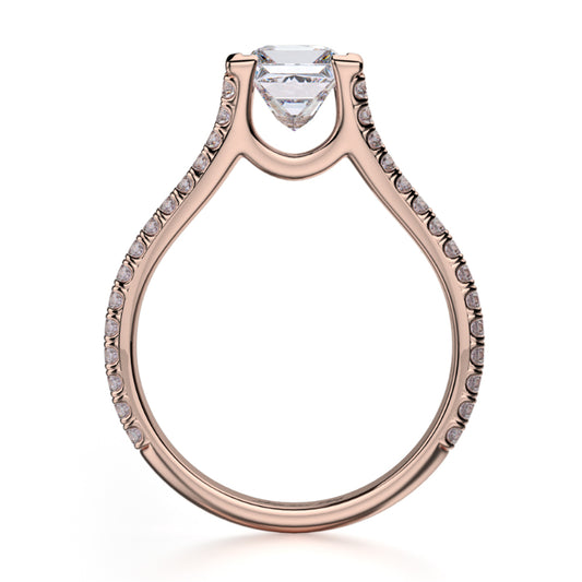 Michael M 18k Rose Gold Europa Engagement Ring