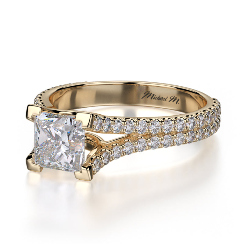 Michael M 18k Yellow Gold Europa Engagement Ring