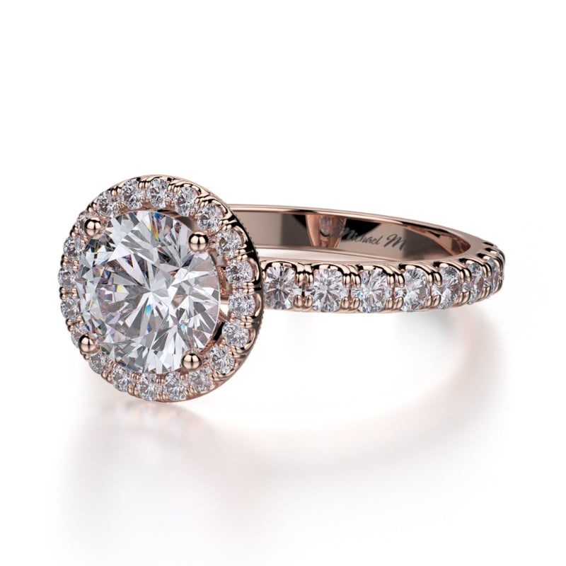 Michael M 18k Rose Gold Europa Engagement Ring