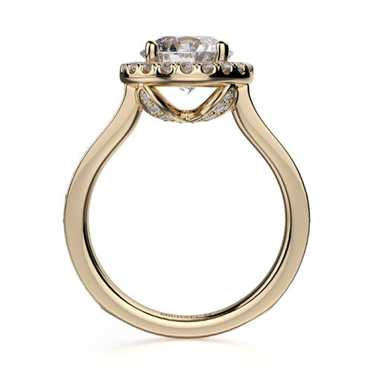 Michael M 18k Yellow Gold Love Engagement Ring