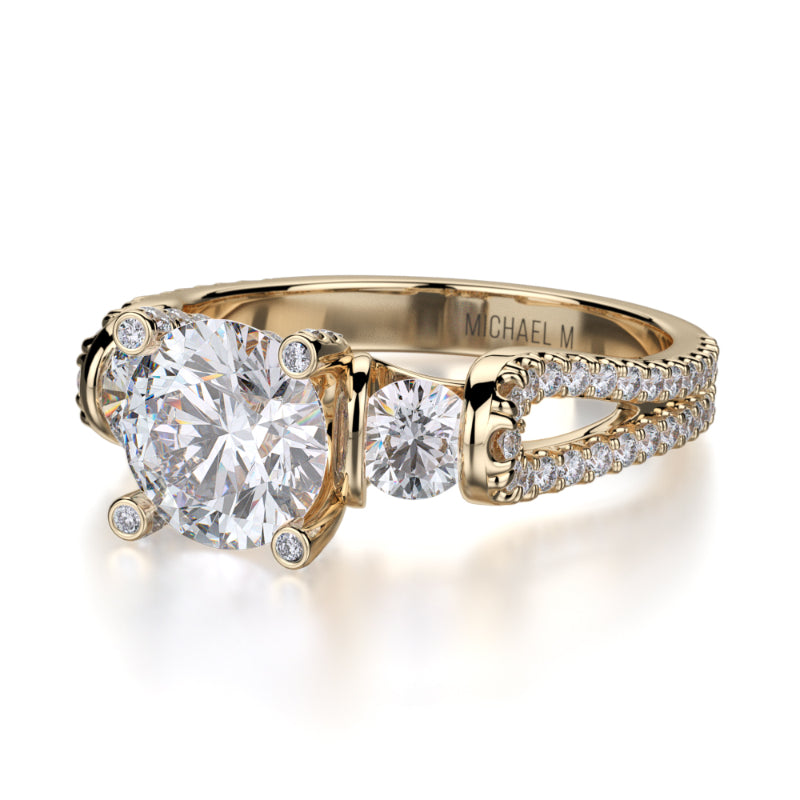 Michael M 18k Yellow Gold Europa Engagement Ring