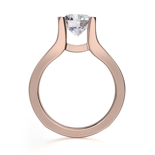 Michael M 18k Rose Gold Love Engagement Ring