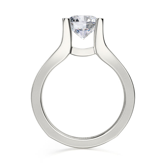 Michael M 18k White Gold Love Engagement Ring