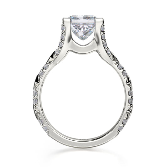 Michael M 18k White Gold Europa Engagement Ring