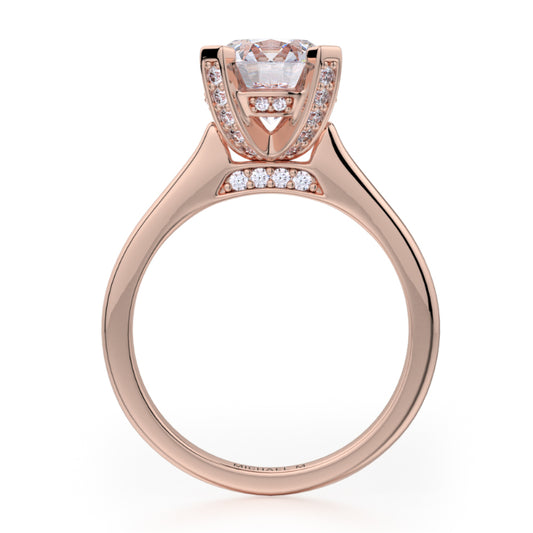 Michael M 18k Rose Gold Love Engagement Ring