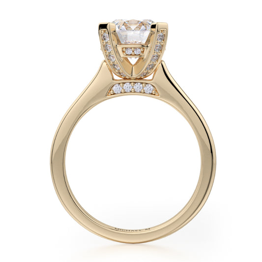 Michael M 18k Yellow Gold Love Engagement Ring