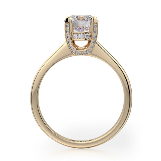 Michael M 18k Yellow Gold Love Engagement Ring