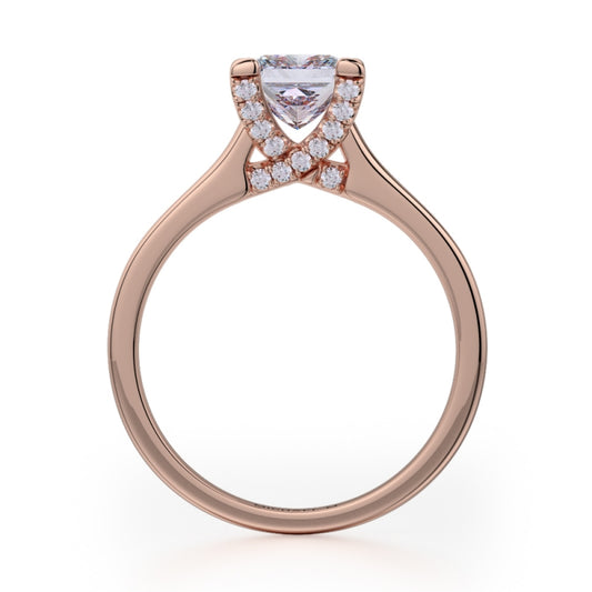 Michael M 18k Rose Gold Europa Engagement Ring