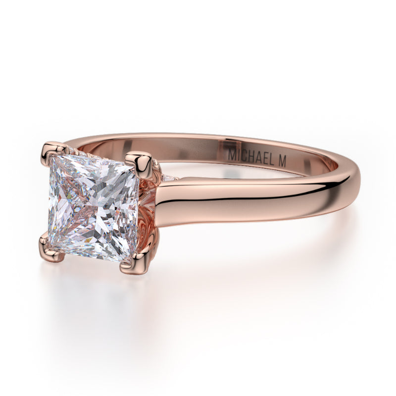 Michael M 18k Rose Gold Europa Engagement Ring