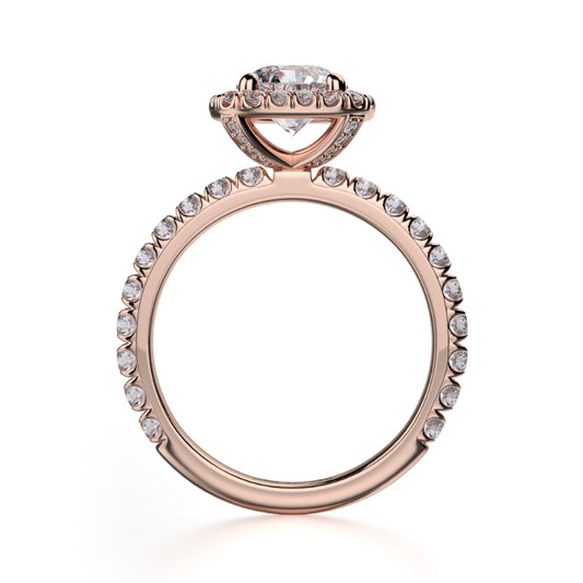 Michael M 18k Rose Gold Europa Engagement Ring