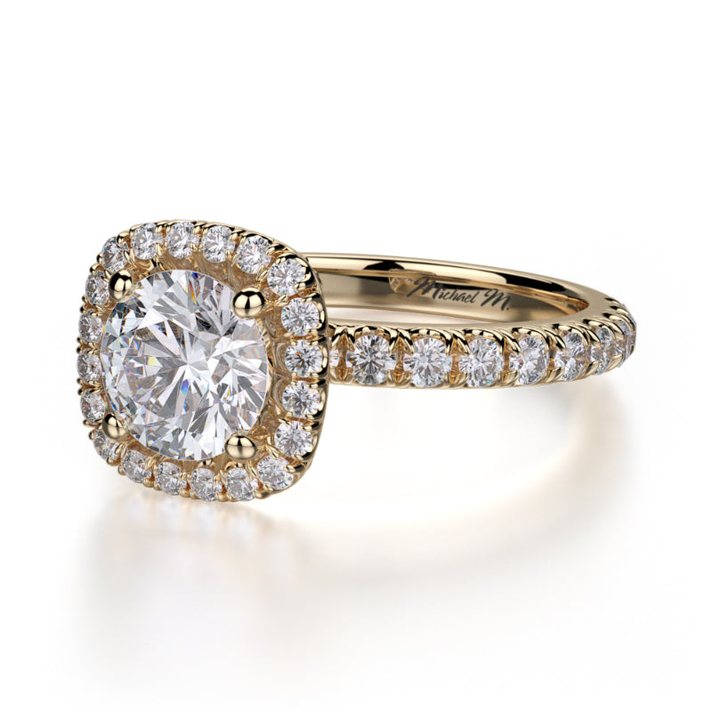 Michael M 18k Yellow Gold Europa Engagement Ring