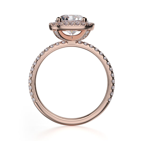 Michael M 18k Rose Gold Europa Engagement Ring