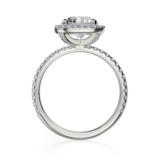 Michael M 18k White Gold Europa Engagement Ring