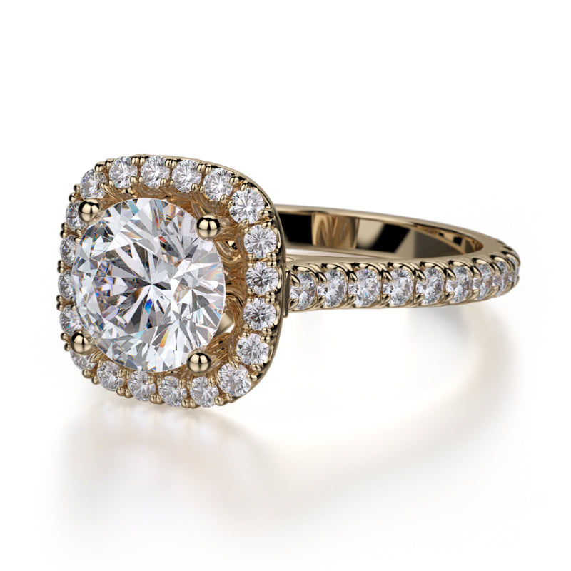 Michael M 18k Yellow Gold Europa Engagement Ring