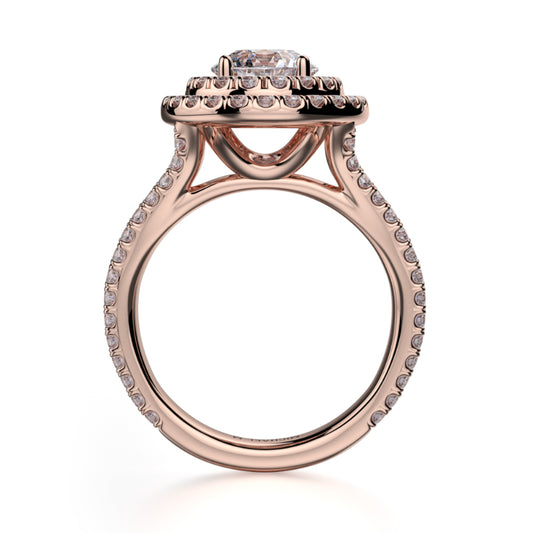 Michael M 18k Rose Gold Europa Engagement Ring