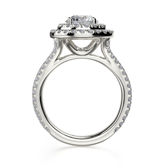 Michael M 18k White Gold Europa Engagement Ring