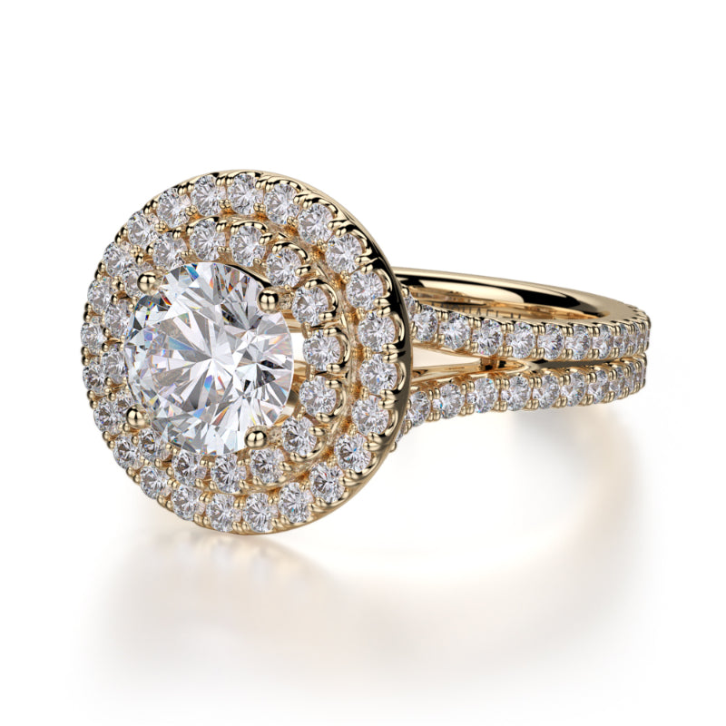 Michael M 18k Yellow Gold Europa Engagement Ring