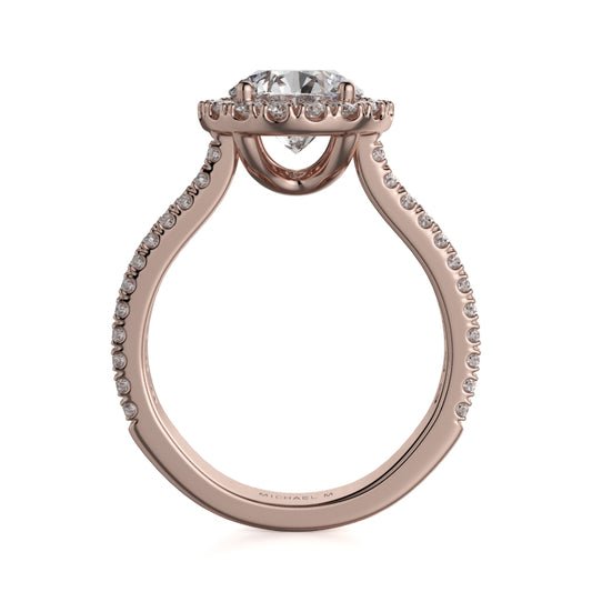 Michael M 18k Rose Gold Europa Engagement Ring