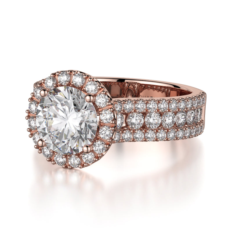 Michael M 18k Rose Gold Europa Engagement Ring