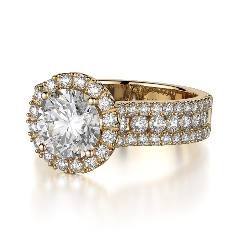 Michael M 18k Yellow Gold Europa Engagement Ring