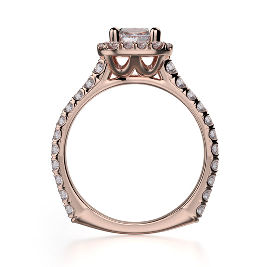 Michael M 18k Rose Gold Europa Engagement Ring