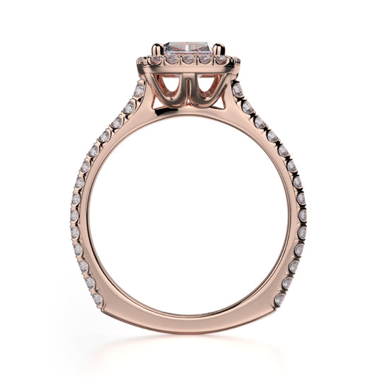 Michael M 18k Rose Gold Europa Engagement Ring