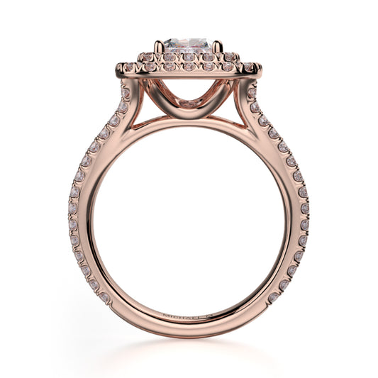 Michael M 18k Rose Gold Europa Engagement Ring