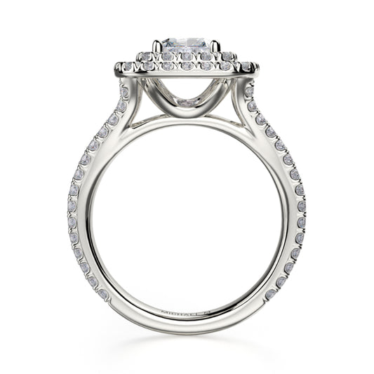 Michael M 18k White Gold Europa Engagement Ring