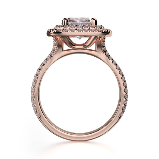 Michael M 18k Rose Gold Europa Engagement Ring