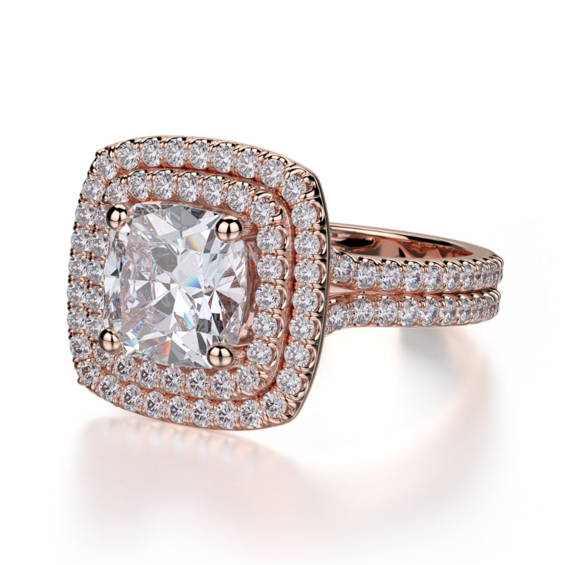 Michael M 18k Rose Gold Europa Engagement Ring
