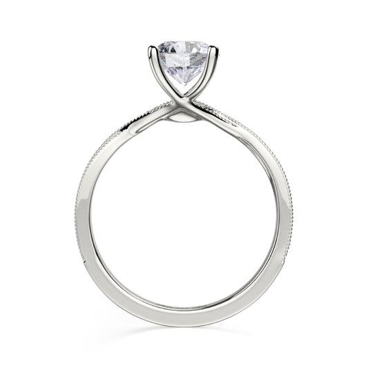 Michael M 18k White Gold M Engagement Ring