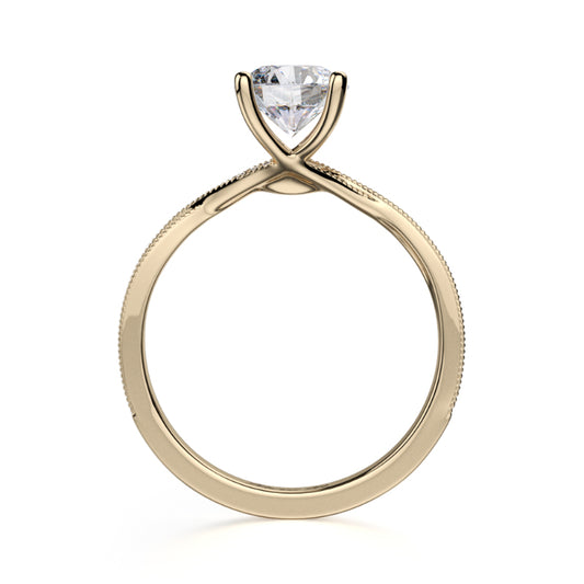 Michael M 18k Yellow Gold M Engagement Ring